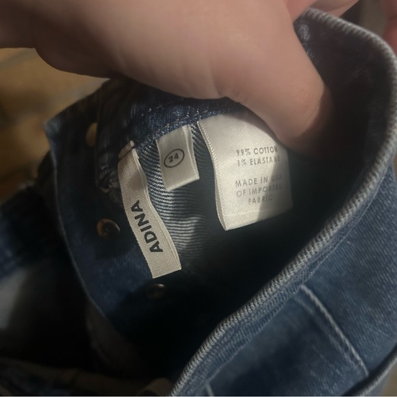 GRLFRND Revolve Adina in Make Waves Cropped High Rise Button Fly Jeans Size 24 - Picture 5 of 6